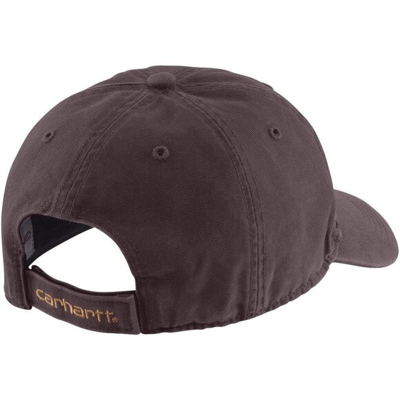 ⚡Carhartt Men's Dark Sepia Cotton Canvas Adjustable Fit Cap - Picture 2 of 2